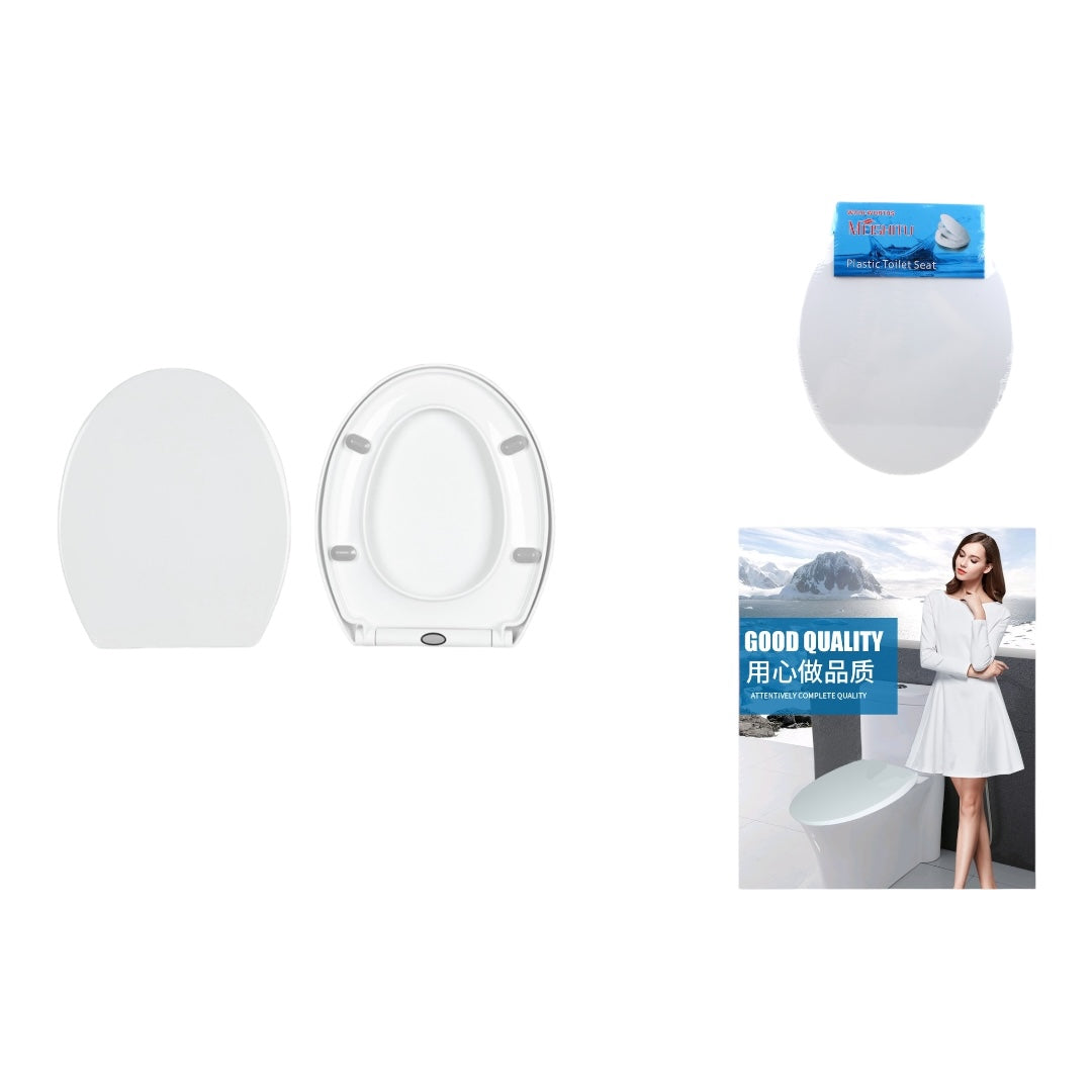 Asiento De Inodoro De Plastico Blanco 03D. - Q&X