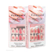 Uñas Press On Almendradas Coquette Rosa Lazos 3D