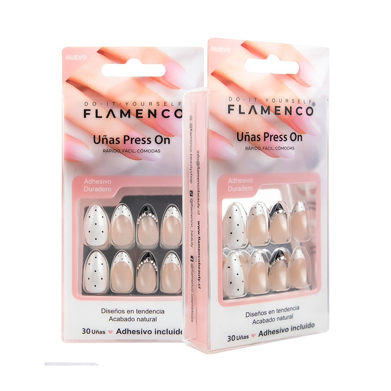 Uñas Press On Cat Eye Joyas 3D Almond