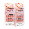 Uñas Press On Ocaso Perlado Cat Eye Almond