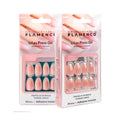 Uñas Press On Rosa Cristal Cat Eye Almond