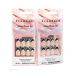 Uñas Press On Francesa Negra Estrellas Almond