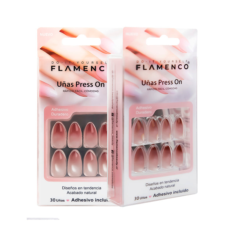 Uñas Press On Cat Eye Terracota Velvet Almond
