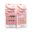 Uñas Press On Francesa Degradé Cristales Almond