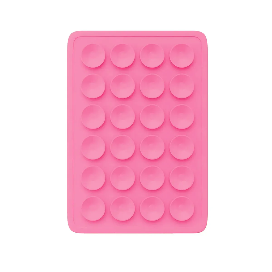 Soporte De Silicona Ventosa Adhesivo Para Carcasa / Celular - Color Rosa