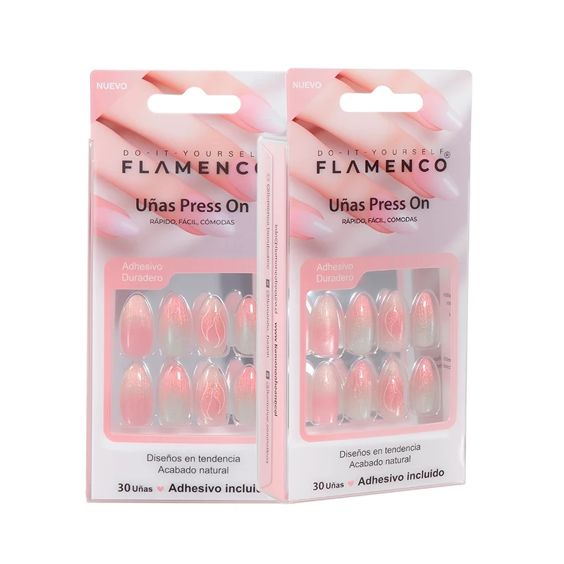 Uñas Press On Flamenco - Modelo 129