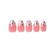 Uñas Press On Corazones Pop Glitter Almond