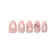 Uñas Press On Coquette Estrellas y Corazón Almond