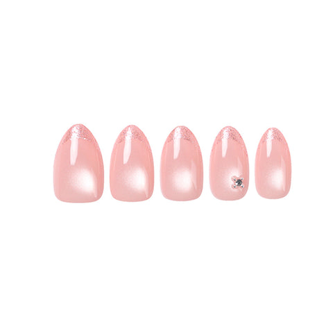 Uñas Press On Francesa Glitter Coquette Almond