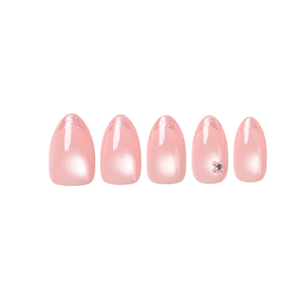 Uñas Press On Francesa Glitter Coquette Almond