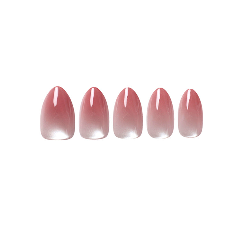 Uñas Press On Cat Eye Velvet Degradé Almond