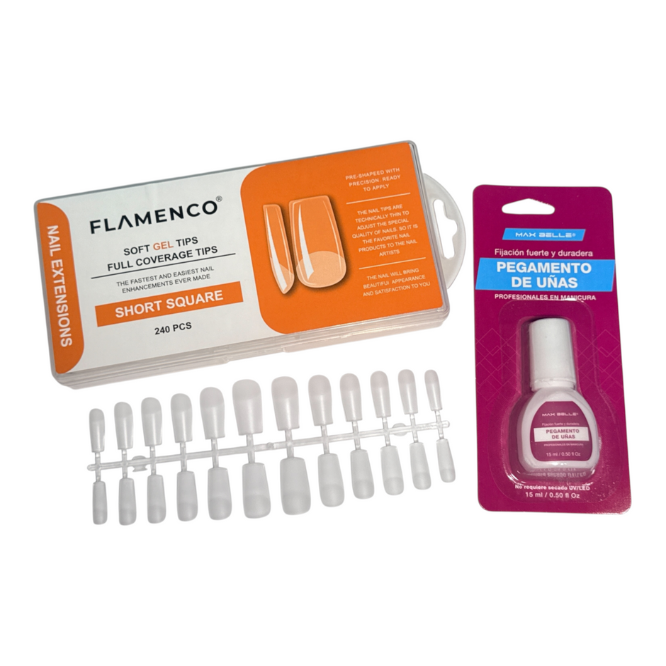Tips para Uñas Sin Marcas Semimate 240 Unidades Modelo 106