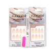 Uñas Press On Pink French Almond