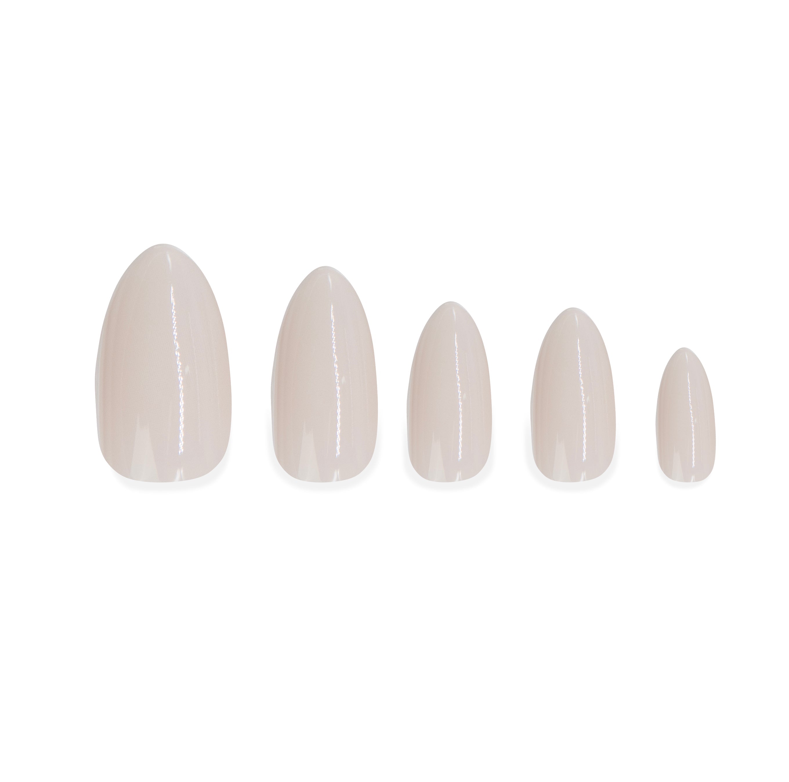 Uñas Press On Nude Minimalist Almond