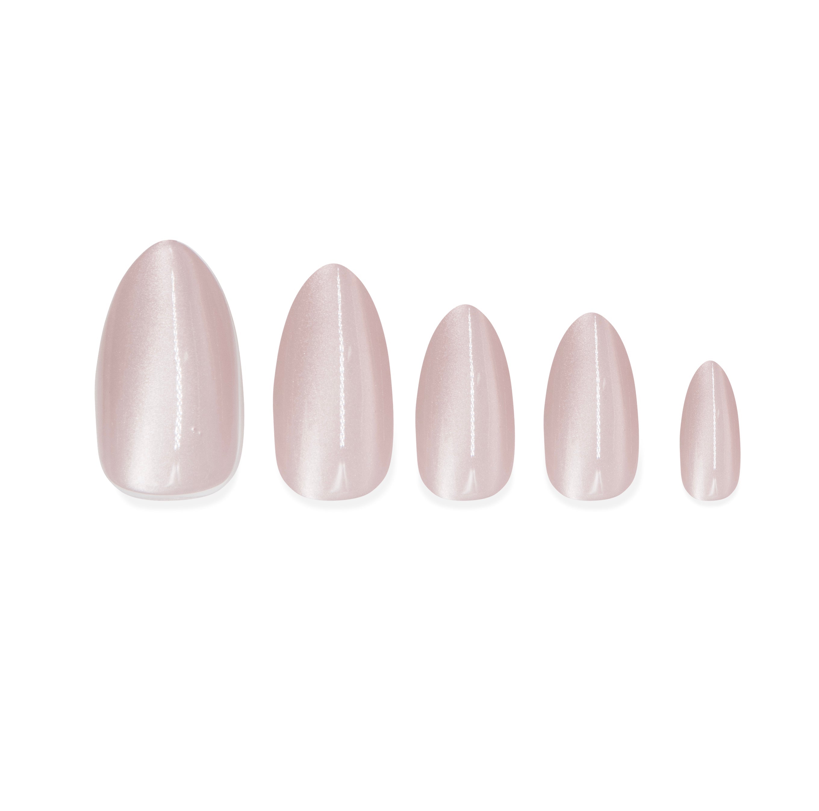 Uñas Press On Glazed Pearl Almond