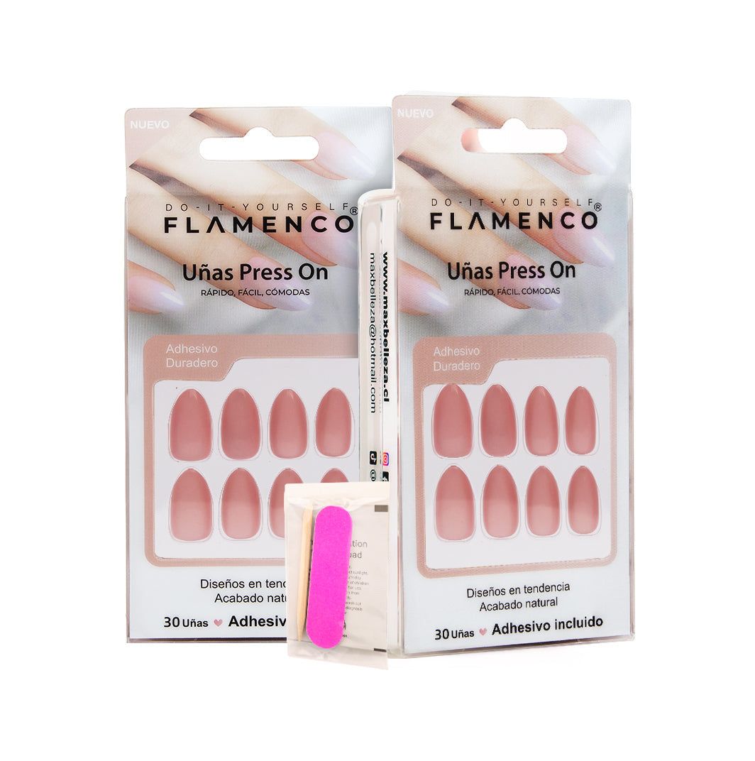 Uñas Press On Dusty Rose Satin Almond
