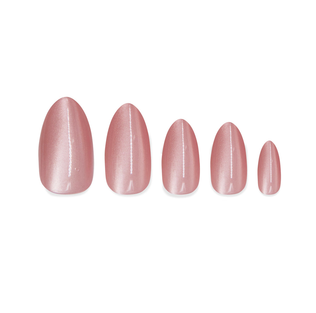 Uñas Press On Dusty Rose Satin Almond
