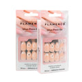 Uñas Press On Almendra Flores Tropicales Hibisco