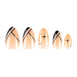 Uñas Press On Midnight Spark French Almond