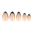 Uñas Press On Glam Noir French Almond