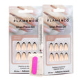 Uñas Press On Glam Noir French Almond