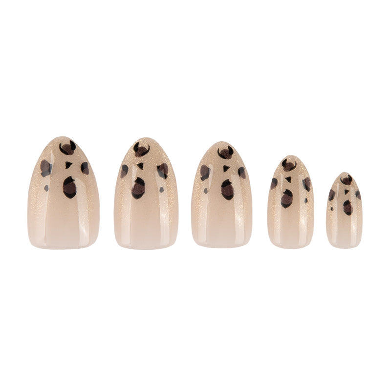 Uñas Press On Wild Leopard Almond