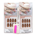 Uñas Press On Chocolate Cat Eye Almond