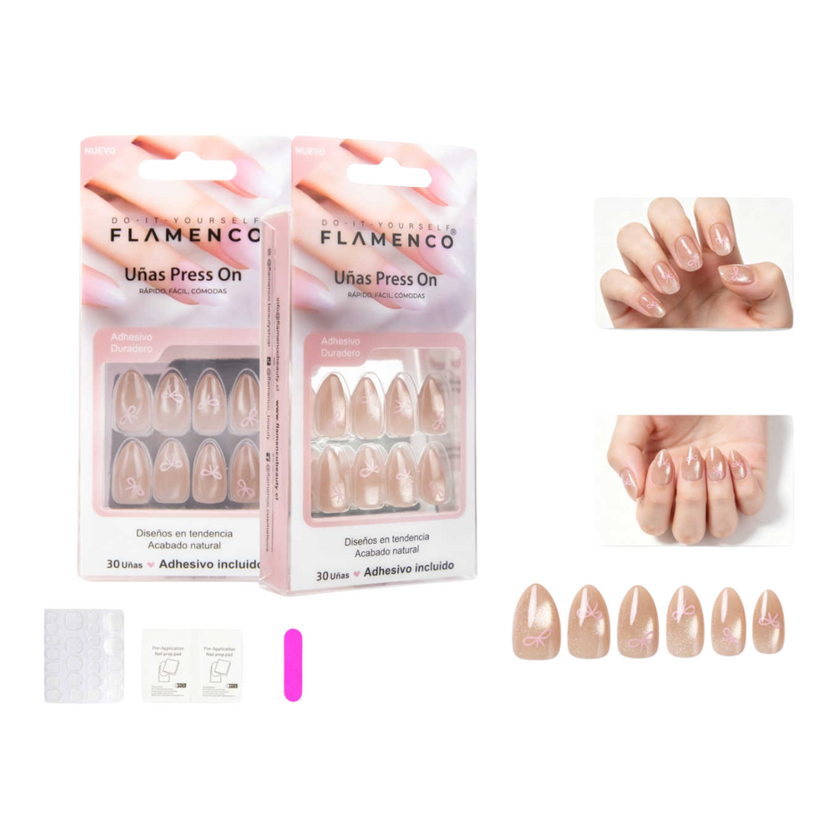 Uñas Press On Almendradas Modelo 85