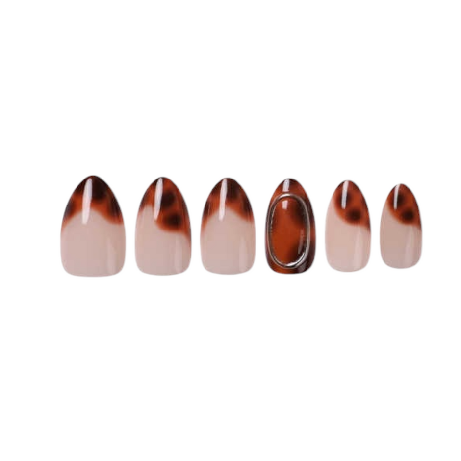 Uñas Press On Almendradas Modelo 98