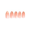 Uñas Press On Almendradas Francesa Oro Rosa Cat Eye - segunda imagen
