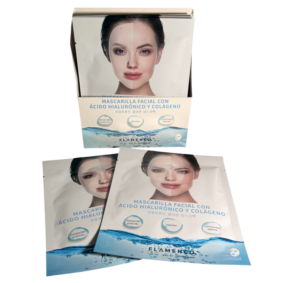 Mascarilla Facial con Acido Hialuronico y Colageno