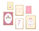 Set de Marco Decorativo I Love Pink Duk