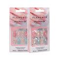 Uñas Press On Almendra Coquette Pastel con Lazo