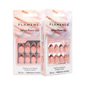 Uñas Press On Almendradas Corta Francesa Animal Print Borgoña