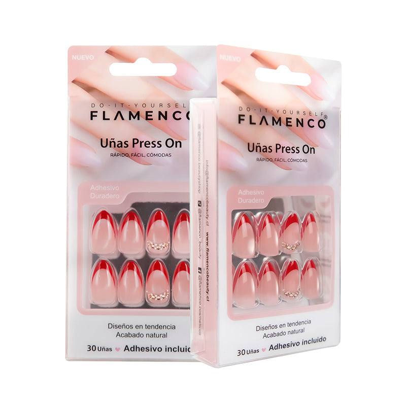Uñas Press On Almendradas Corta Cat Eye Nude