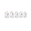 Uñas Press On Almendradas Corta Savage Love Lazo Cristal 3D