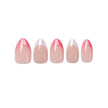 Uñas Press On Almendradas Corta Francesa Glaseada Duo